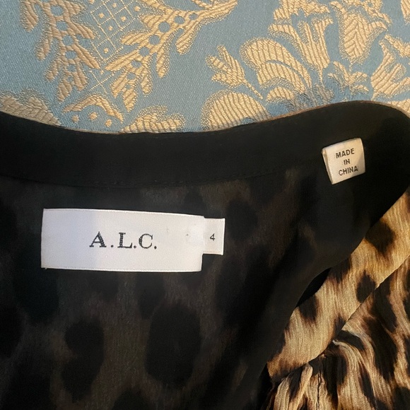 ALC leopard print silk dress - Picture 2 of 5